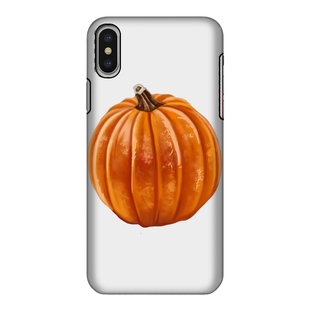 Pumpkin Fully Printed Tough Phone Case showcasing vibrant pumpkin design with dual-layer protection.