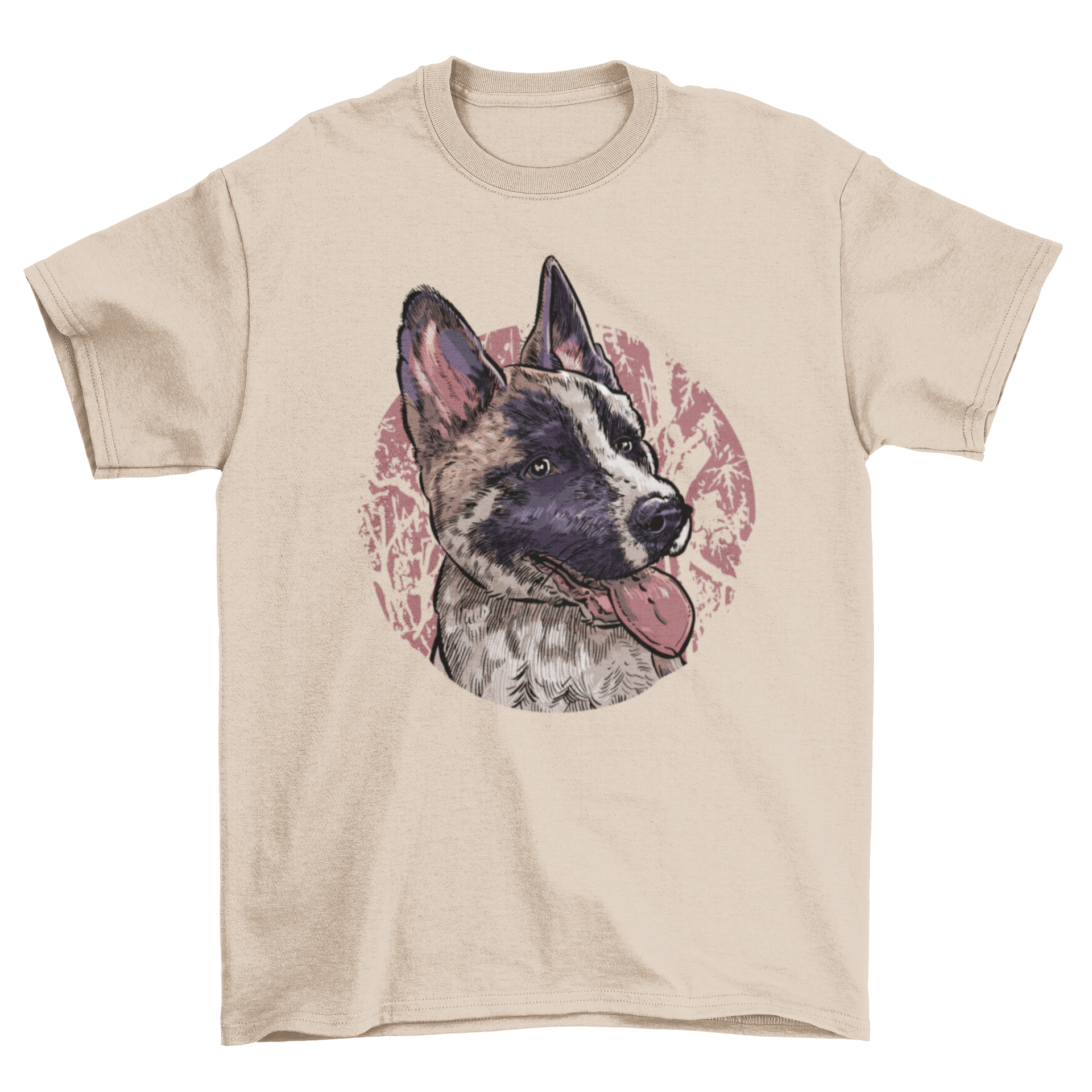 A cute t-shirt featuring a colorful illustration of a playful puppy, perfect for dog lovers.