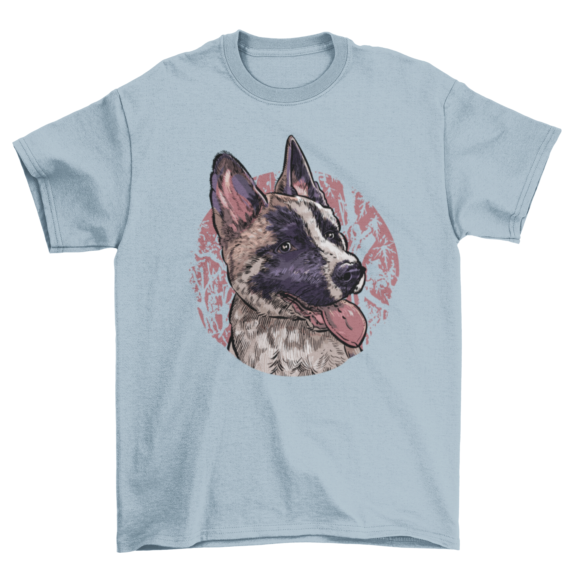 A cute t-shirt featuring a colorful illustration of a playful puppy, perfect for dog lovers.