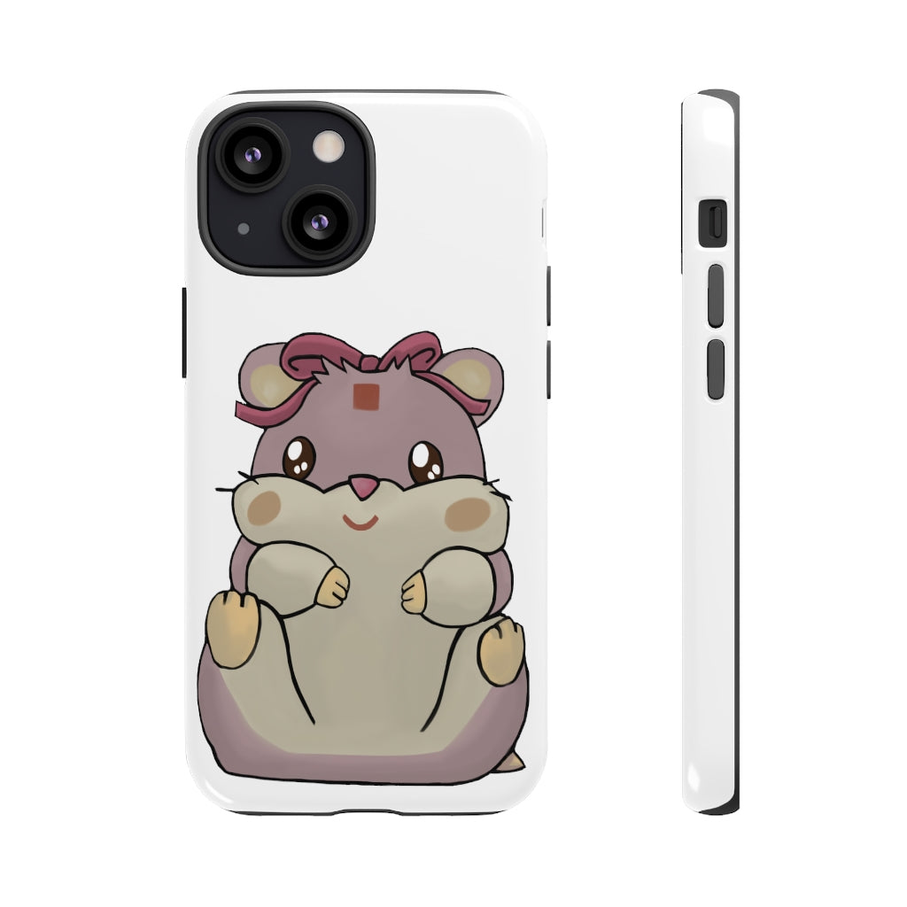 Purple Hamster Tough Case featuring a vibrant design with dual-layer protection for smartphones.