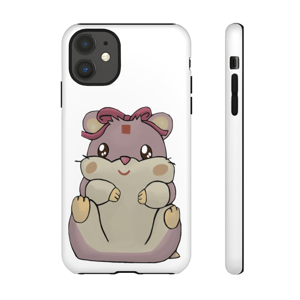 Purple Hamster Tough Case featuring a vibrant design with dual-layer protection for smartphones.