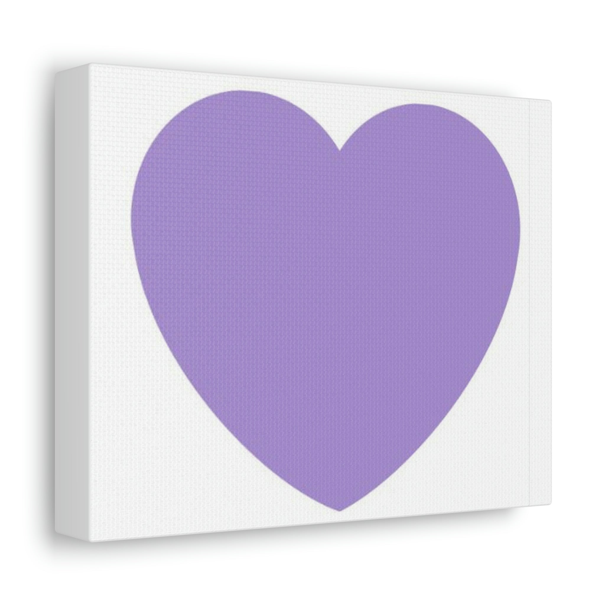 Purple Heart Stretched Canvas artwork displayed on a wall, showcasing vibrant colors and high-quality print on a wooden frame.