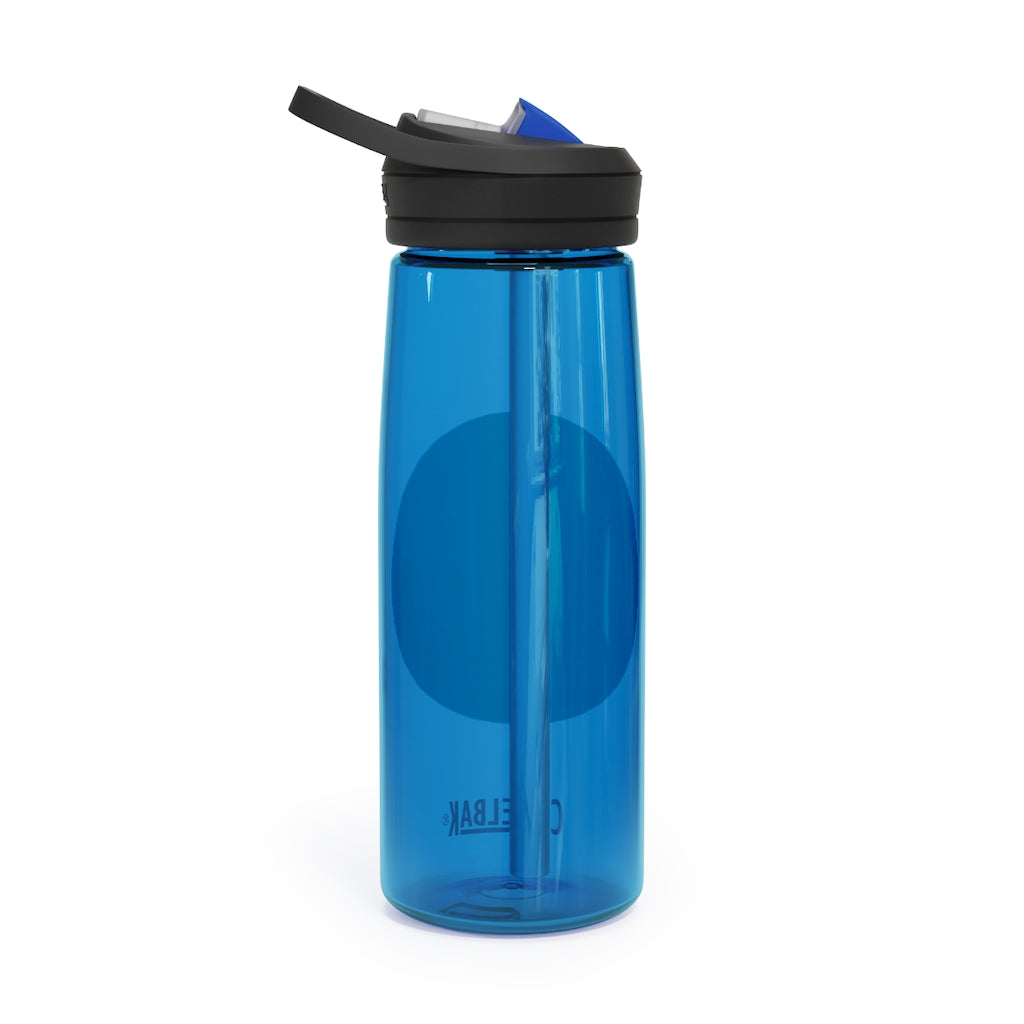 Purple Rock CamelBak Eddy® Water Bottle in 20oz and 25oz sizes, showcasing its durable design and spill-proof valve.