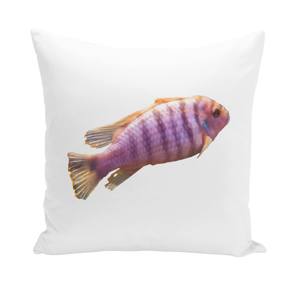 PurpleFish Throw Pillows in various styles including linen, canvas, and suede, showcasing their vibrant colors and textures.