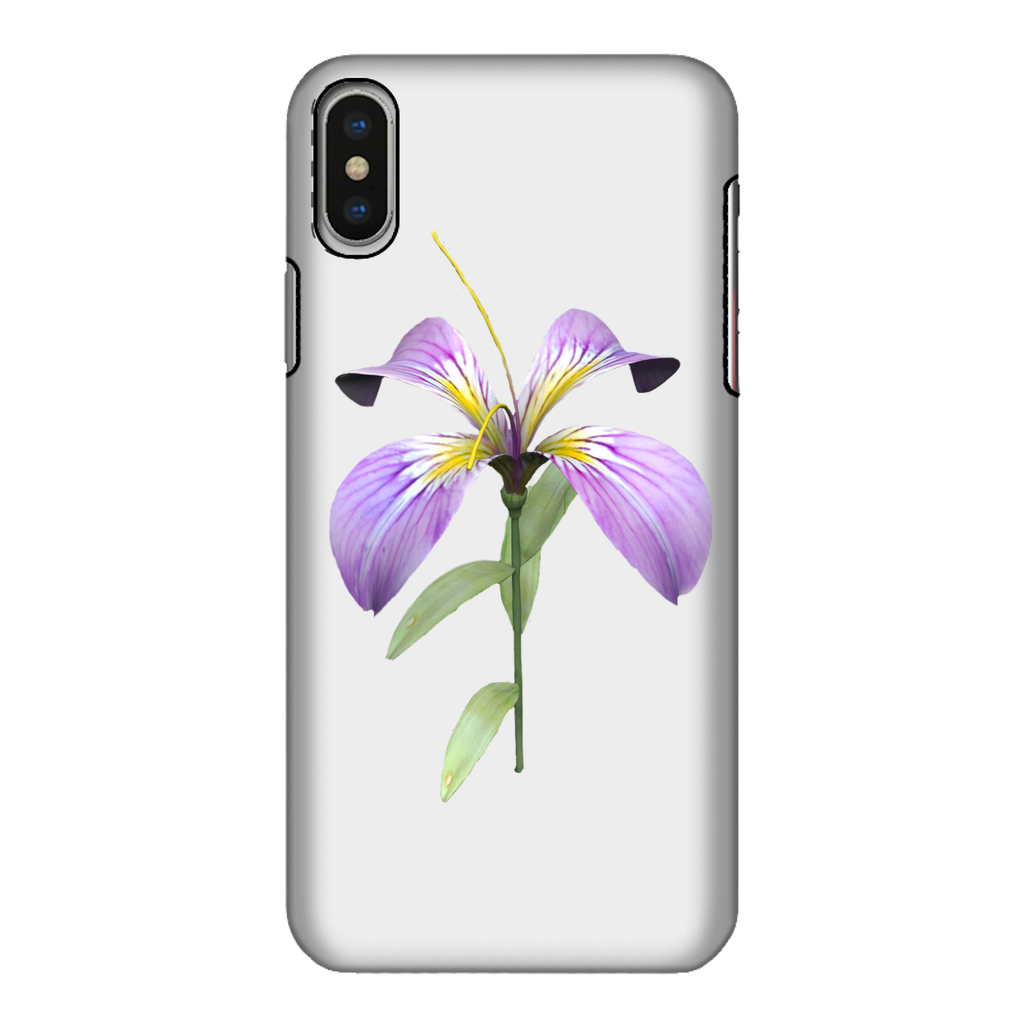 PurpleFlower Fully Printed Tough Phone Case showcasing vibrant design and dual-layer protection.