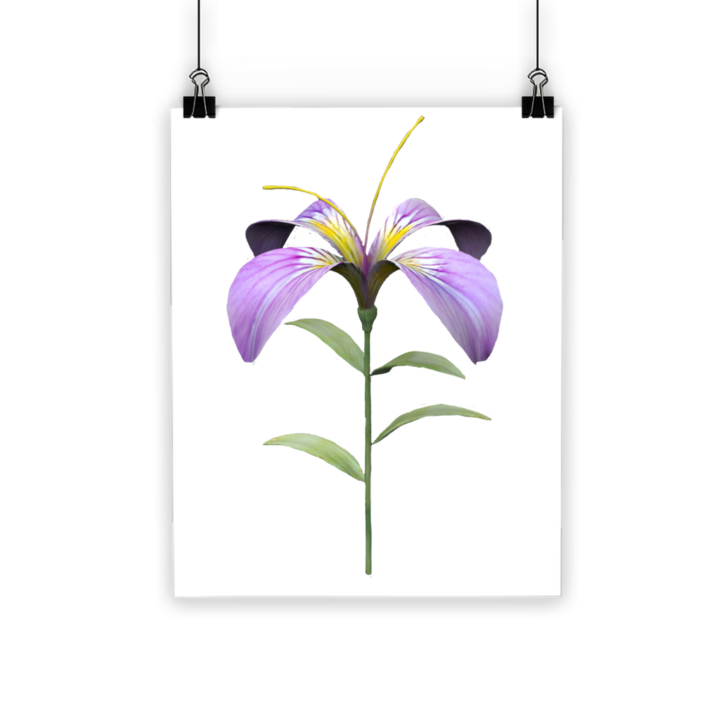 PurpleFlower2 Classic Poster featuring vibrant colors on semi-gloss paper, ideal for indoor and outdoor display.