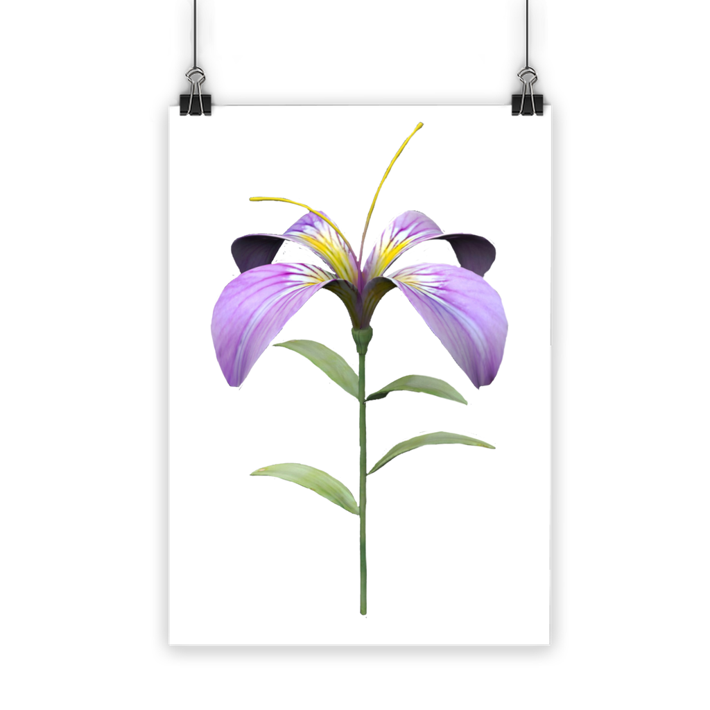 PurpleFlower2 Classic Poster featuring vibrant colors on semi-gloss paper, ideal for indoor and outdoor display.