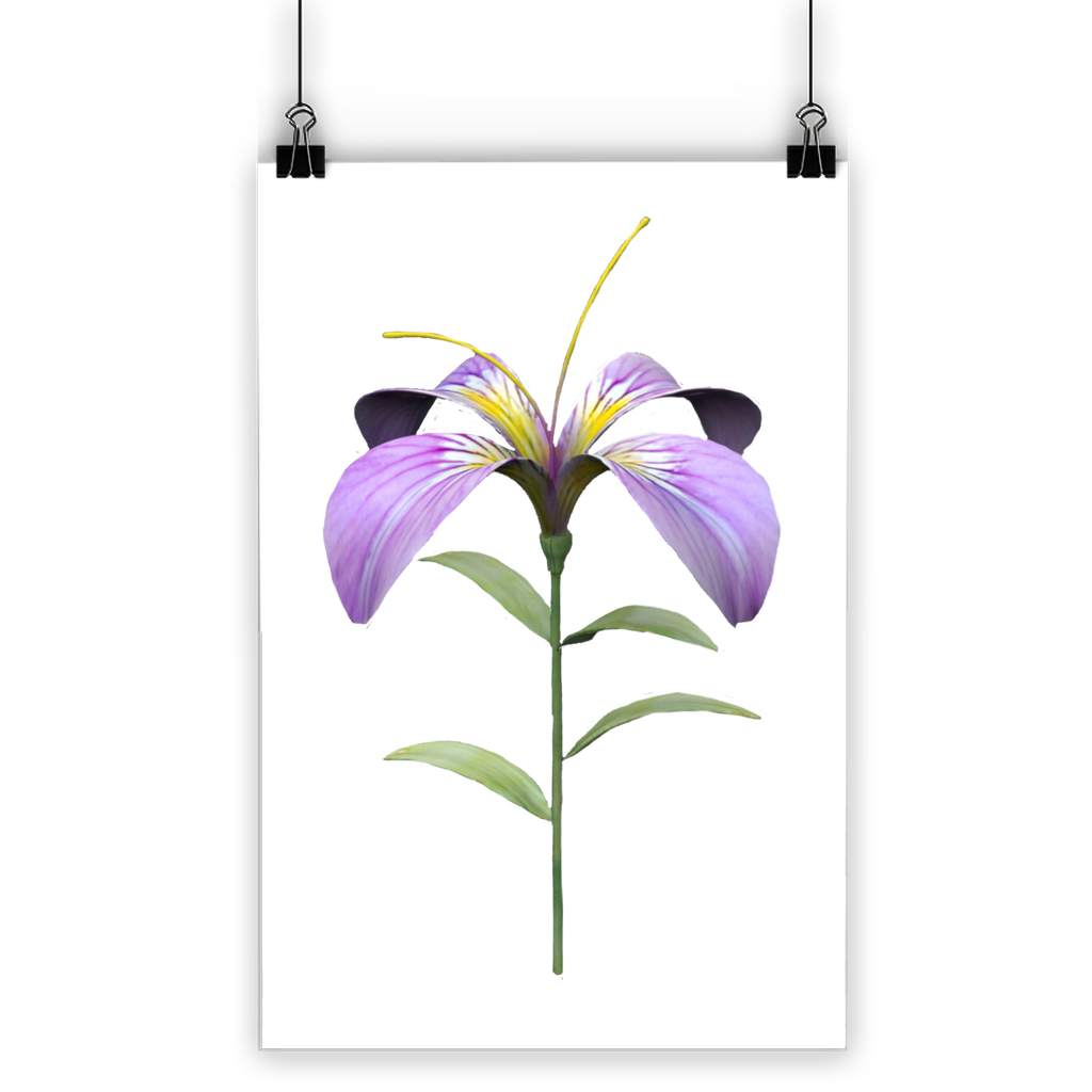 PurpleFlower2 Classic Poster featuring vibrant colors on semi-gloss paper, ideal for indoor and outdoor display.