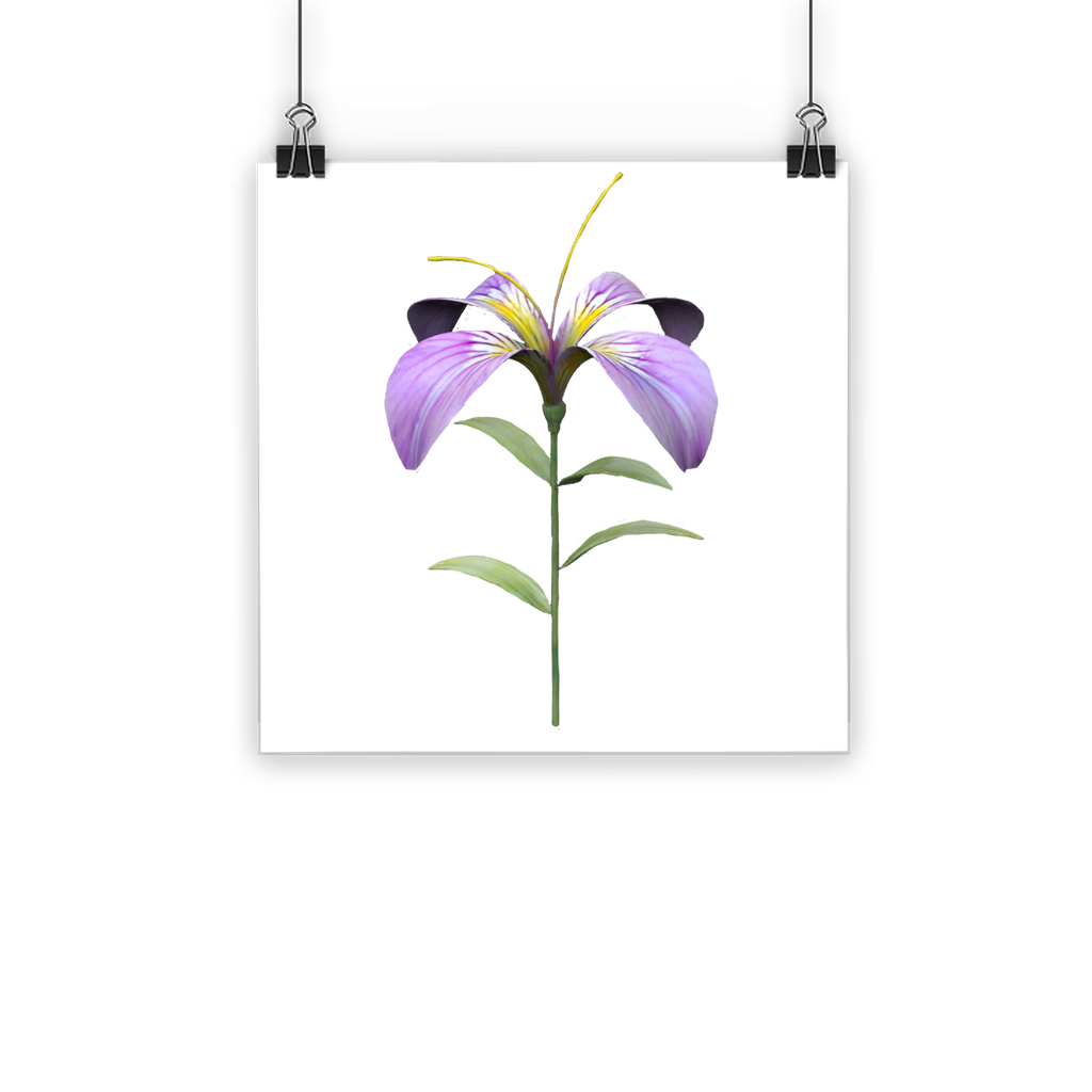 PurpleFlower2 Classic Poster featuring vibrant colors on semi-gloss paper, ideal for indoor and outdoor display.