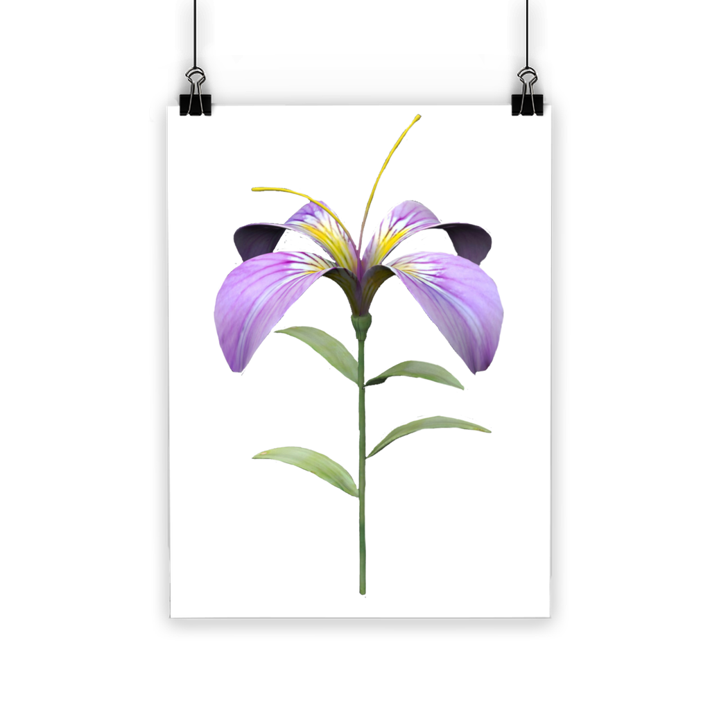 PurpleFlower2 Classic Poster featuring vibrant colors on semi-gloss paper, ideal for indoor and outdoor display.