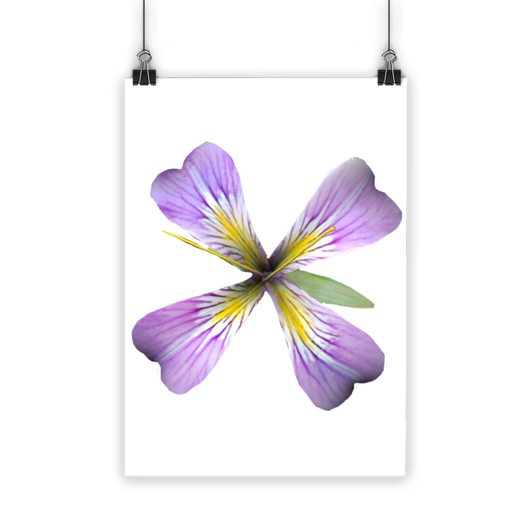 PurpleFlower3 Classic Poster featuring vibrant purple flowers on a semi-gloss paper, showcasing its photographic quality and durability.