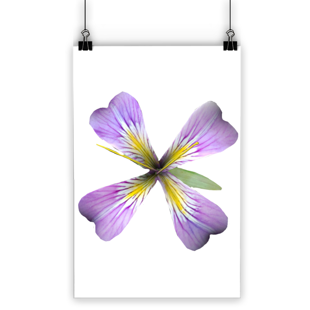 PurpleFlower3 Classic Poster featuring vibrant purple flowers on a semi-gloss paper, showcasing its photographic quality and durability.