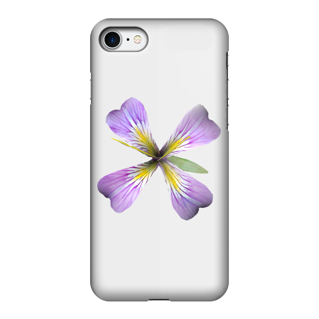 PurpleFlower3 Fully Printed Tough Phone Case showcasing vibrant floral design and dual-layer protection.