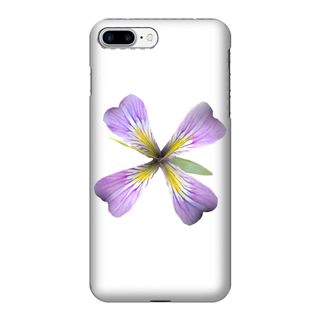 PurpleFlower3 Fully Printed Tough Phone Case showcasing vibrant floral design and dual-layer protection.