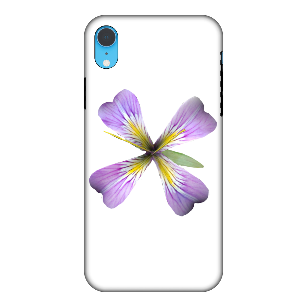 PurpleFlower3 Fully Printed Tough Phone Case showcasing vibrant floral design and dual-layer protection.