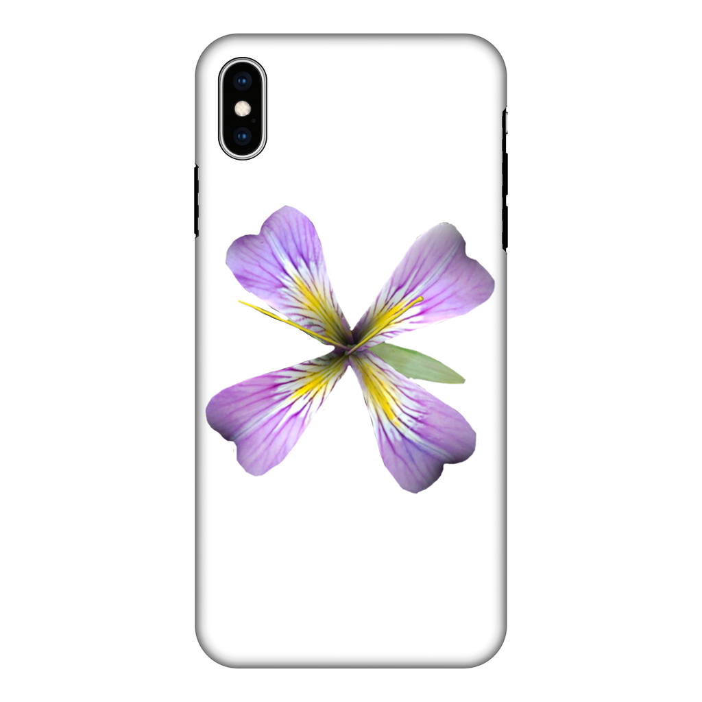 PurpleFlower3 Fully Printed Tough Phone Case showcasing vibrant floral design and dual-layer protection.