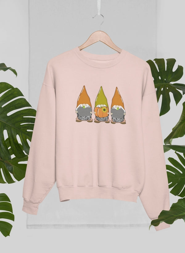 Cozy Quarantinin' And Chillin With My Gnomies Sweat Shirt featuring a unique design, perfect for lounging.