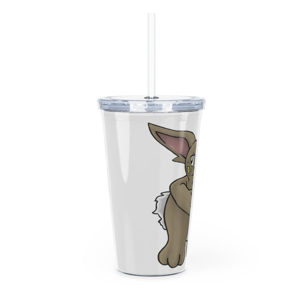 Rababab Plastic Tumbler with Straw, featuring a customizable design and double wall insulation, perfect for parties and gatherings.