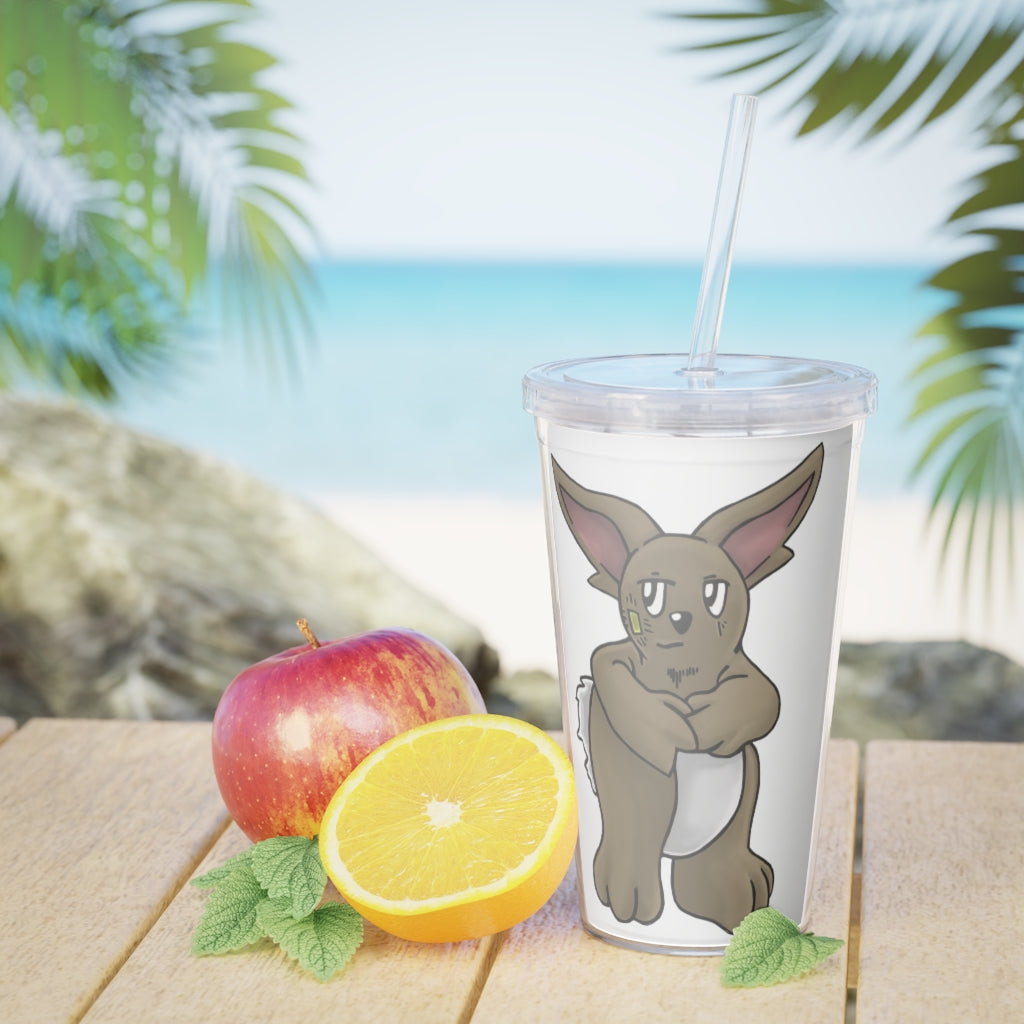 Rababab Plastic Tumbler with Straw, featuring a customizable design and double wall insulation, perfect for parties and gatherings.