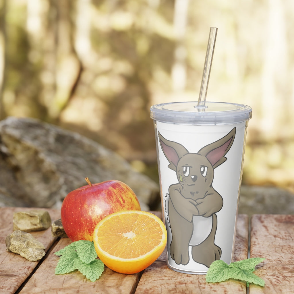 Rababab Plastic Tumbler with Straw, featuring a customizable design and double wall insulation, perfect for parties and gatherings.