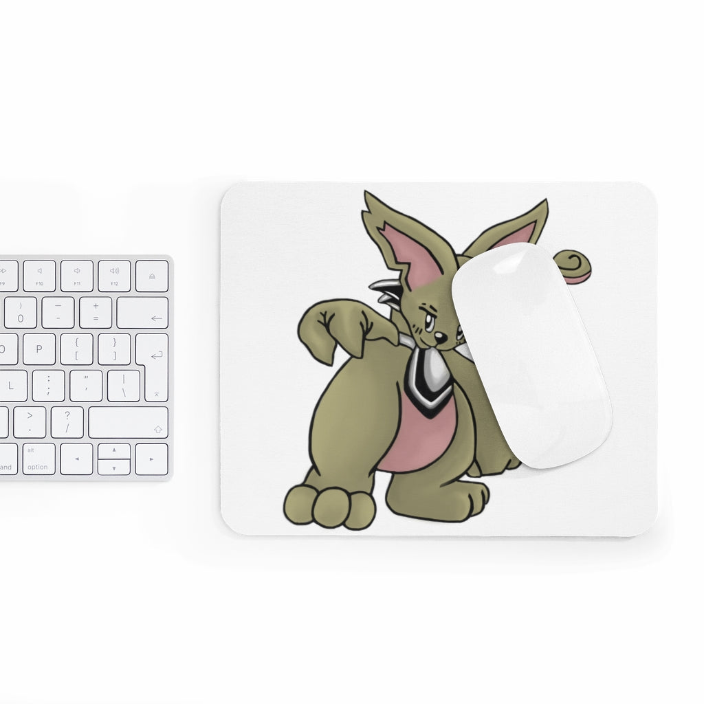 Rabababa Mouse Pad featuring a vibrant full print design on a smooth neoprene surface, ideal for enhancing desk aesthetics.