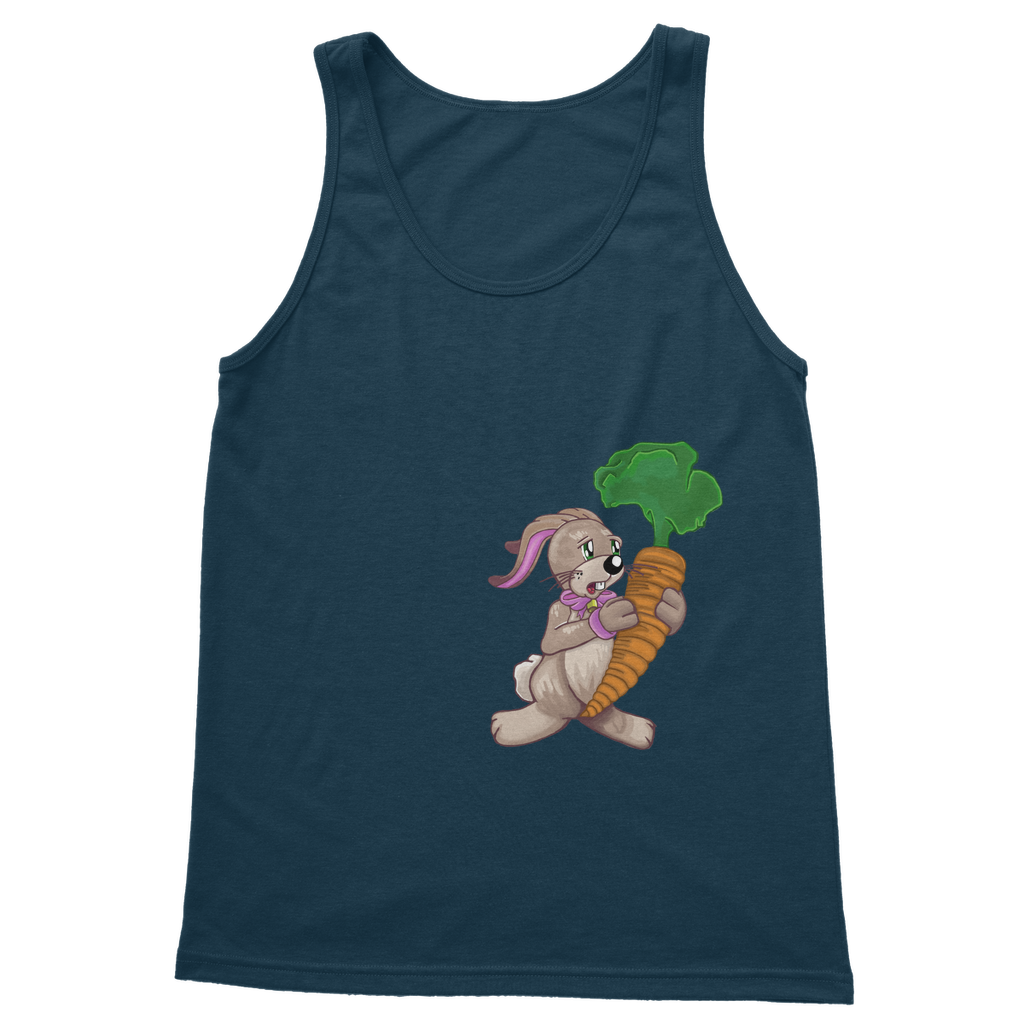 RabbitwithCarrot Classic Adult Vest Top in various colors, showcasing its unisex design and comfortable fit.