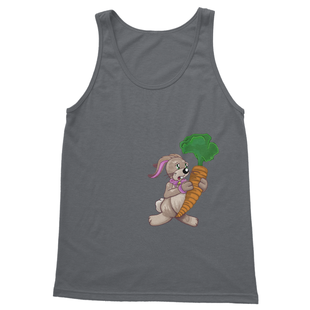 RabbitwithCarrot Classic Adult Vest Top in various colors, showcasing its unisex design and comfortable fit.