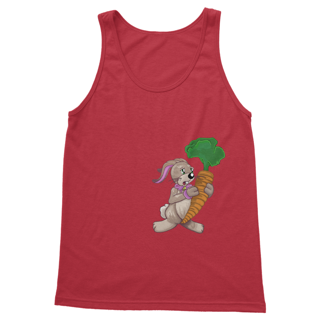 RabbitwithCarrot Classic Adult Vest Top in various colors, showcasing its unisex design and comfortable fit.