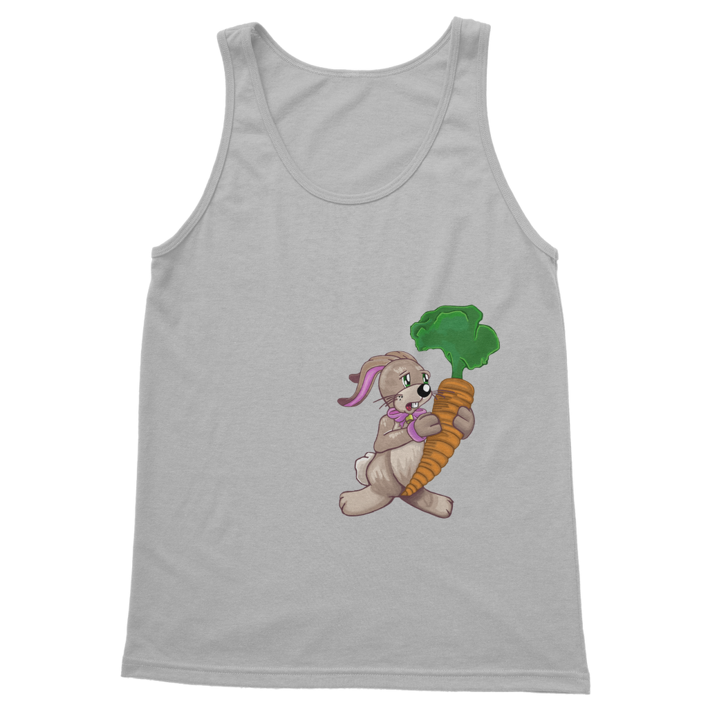 RabbitwithCarrot Classic Adult Vest Top in various colors, showcasing its unisex design and comfortable fit.