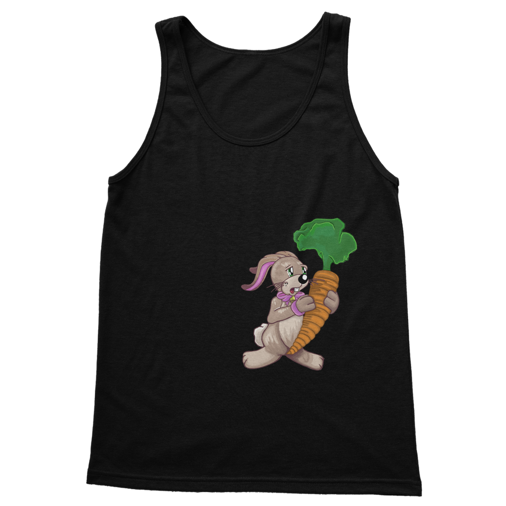 RabbitwithCarrot Classic Adult Vest Top in various colors, showcasing its unisex design and comfortable fit.