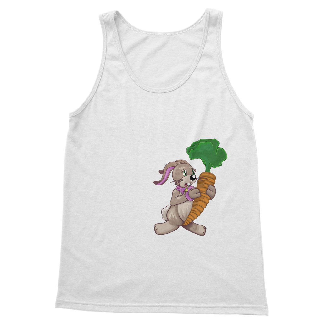 RabbitwithCarrot Classic Adult Vest Top in various colors, showcasing its unisex design and comfortable fit.