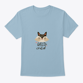 A detailed doodle vector illustration of a raccoon head with the inscription 'Wild Child', showcasing a playful and adventurous spirit.