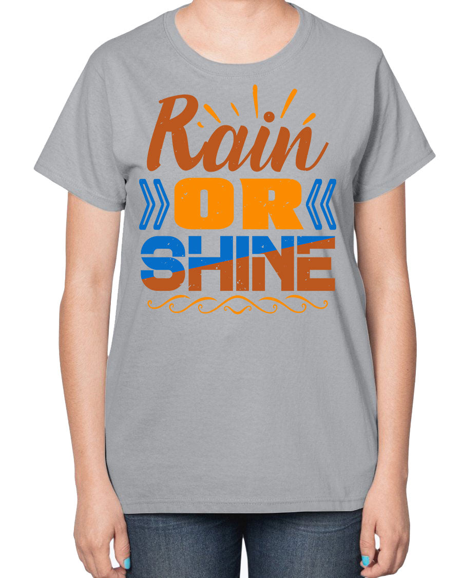 Rain or Shine-a Ladies T-Shirt featuring a contoured fit and feminine design, perfect for casual wear.