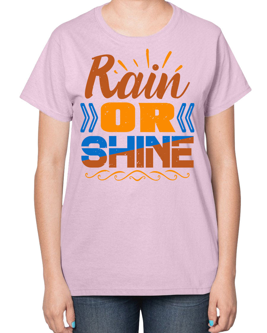 Rain or Shine-a Ladies T-Shirt featuring a contoured fit and feminine design, perfect for casual wear.