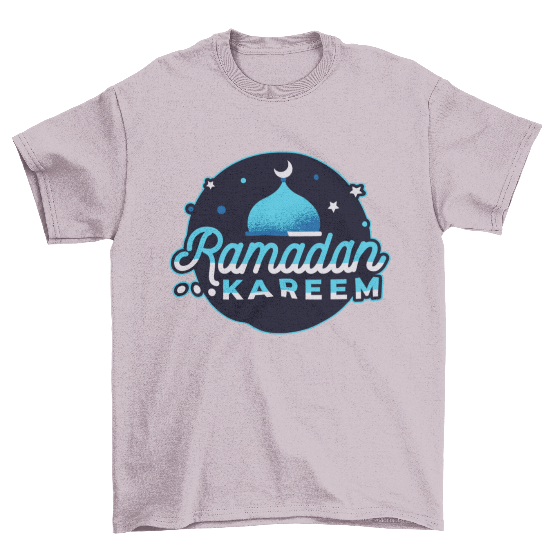 A stylish Ramadan T-Shirt featuring elegant 'Ramadan Kareem' lettering, perfect for celebrating the holy month.