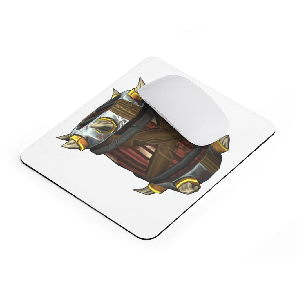 Raptor Barrel Mouse Pad featuring a vibrant design and non-slip base, ideal for enhancing desk aesthetics and functionality.