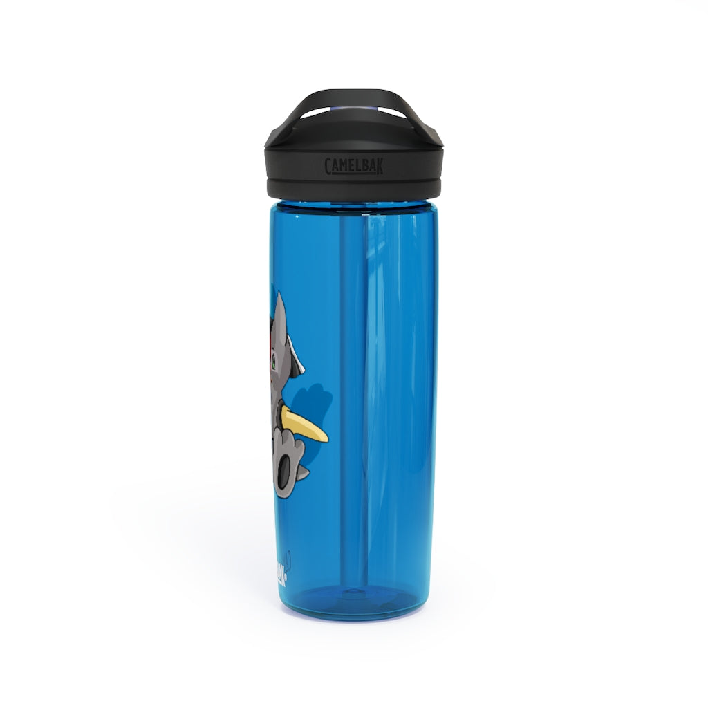 Raylow CamelBak Eddy® Water Bottle in 20oz and 25oz sizes, showcasing its durable Tritan™ material and spill-proof design.