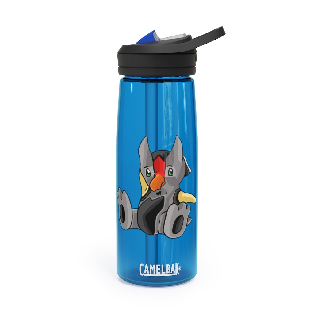 Raylow CamelBak Eddy® Water Bottle in 20oz and 25oz sizes, showcasing its durable Tritan™ material and spill-proof design.