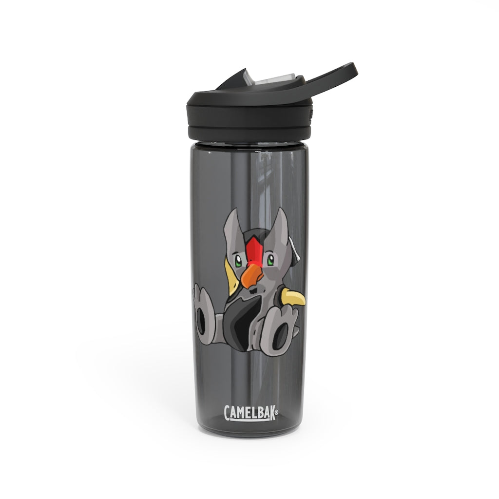 Raylow CamelBak Eddy® Water Bottle in 20oz and 25oz sizes, showcasing its durable Tritan™ material and spill-proof design.