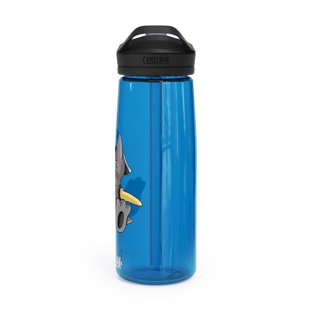 Raylow CamelBak Eddy® Water Bottle in 20oz and 25oz sizes, showcasing its durable Tritan™ material and spill-proof design.