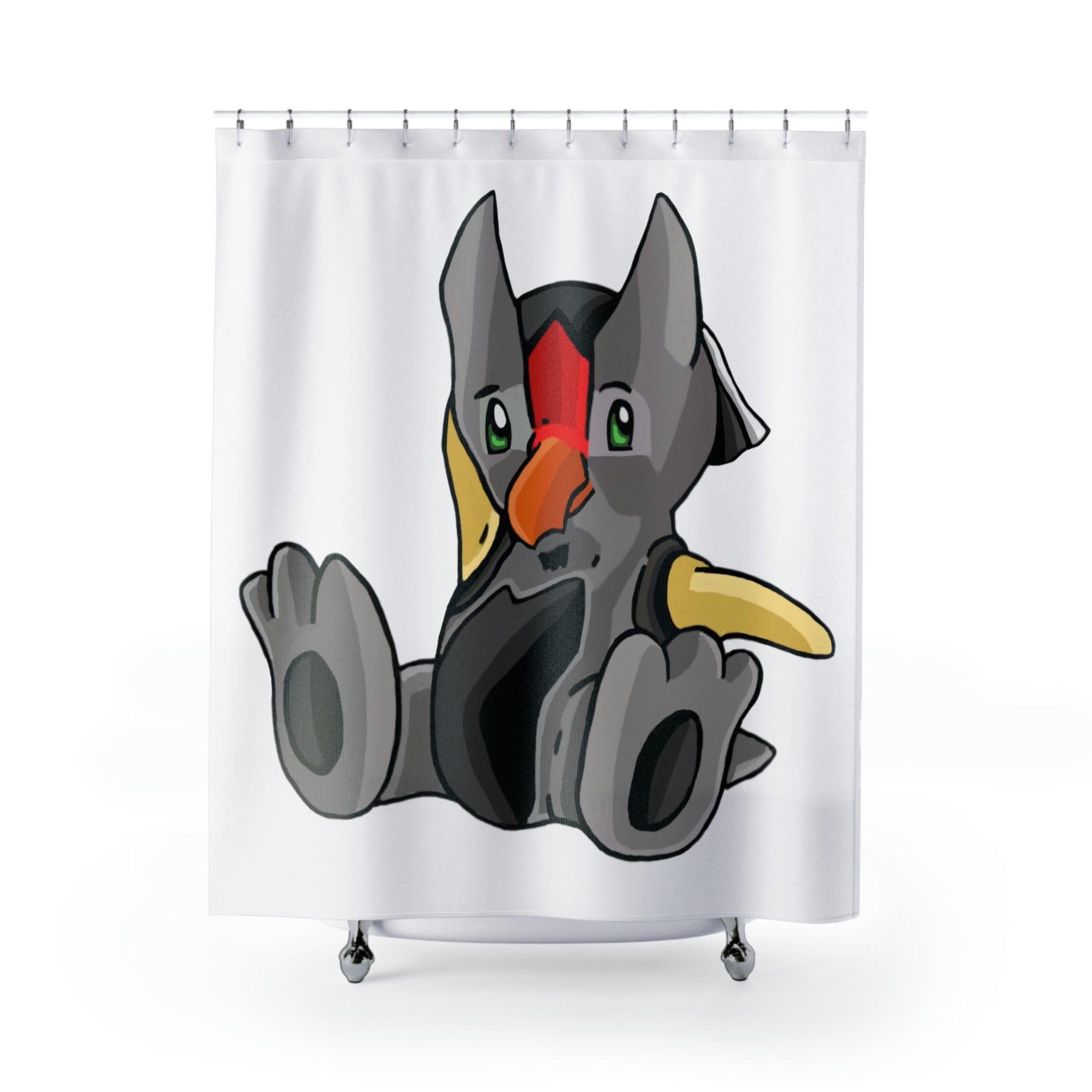 Raylow Shower Curtain featuring vibrant custom designs on durable polyester fabric, perfect for enhancing bathroom decor.