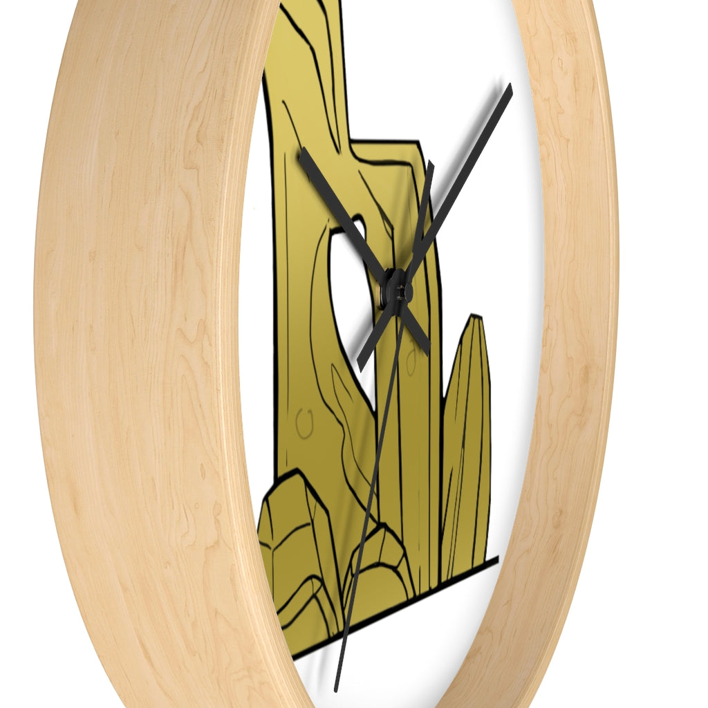 Rbock Wall Clock with a wooden frame and plexiglass face, showcasing a stylish design for indoor use.