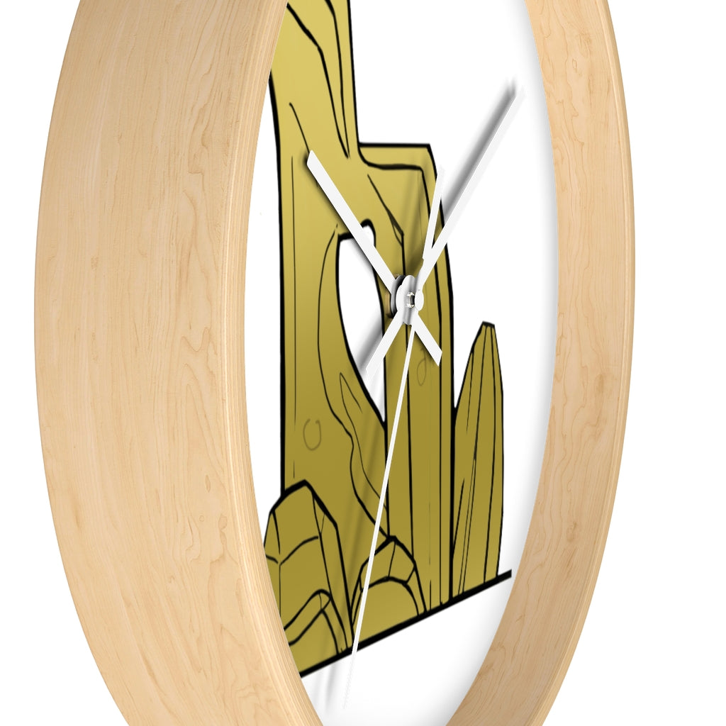 Rbock Wall Clock with a wooden frame and plexiglass face, showcasing a stylish design for indoor use.