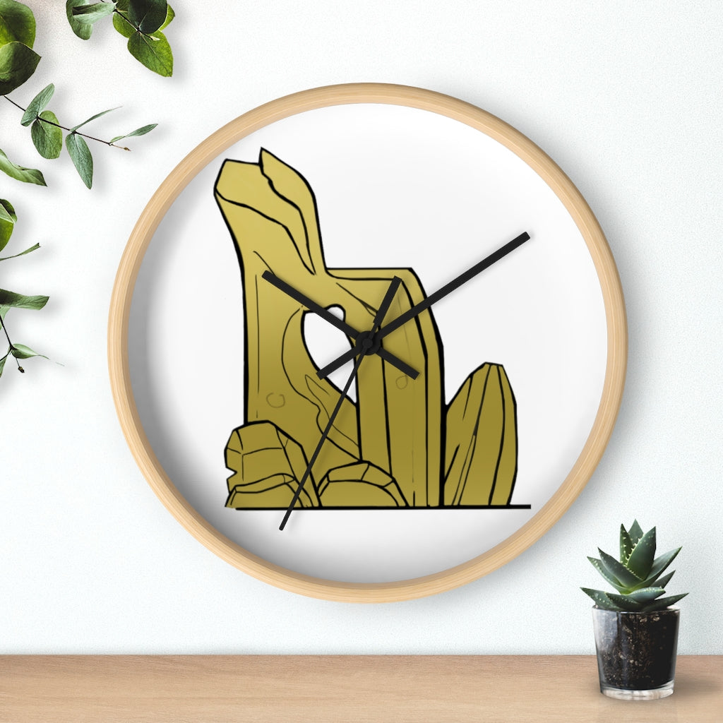 Rbock Wall Clock with a wooden frame and plexiglass face, showcasing a stylish design for indoor use.