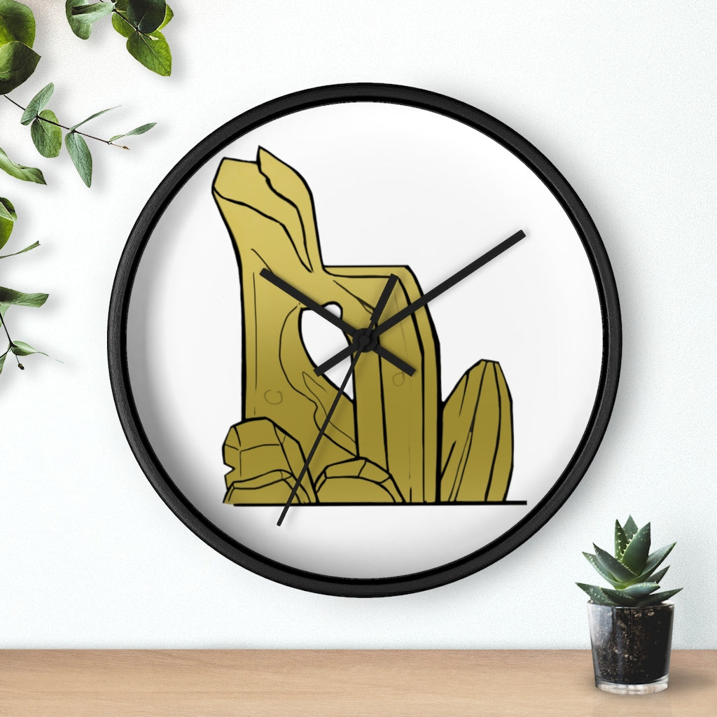 Rbock Wall Clock with a wooden frame and plexiglass face, showcasing a stylish design for indoor use.