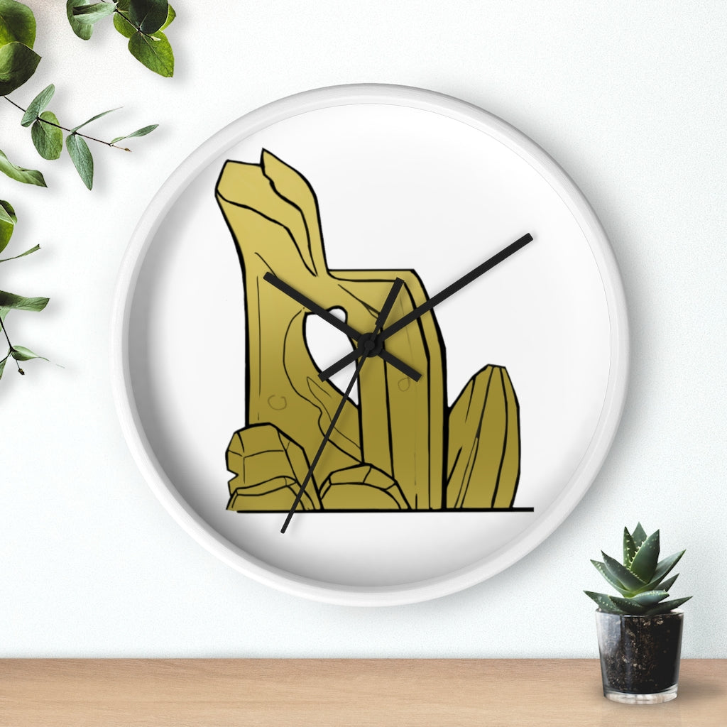 Rbock Wall Clock with a wooden frame and plexiglass face, showcasing a stylish design for indoor use.