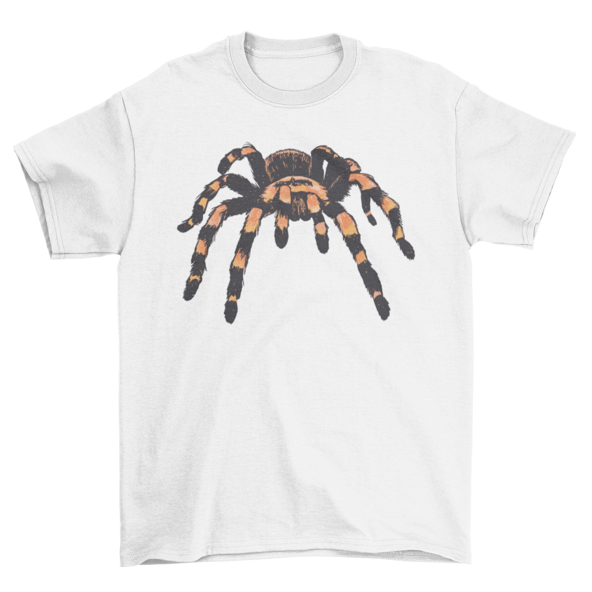 A realistic tarantula t-shirt featuring a detailed tarantula design on a comfortable fabric.