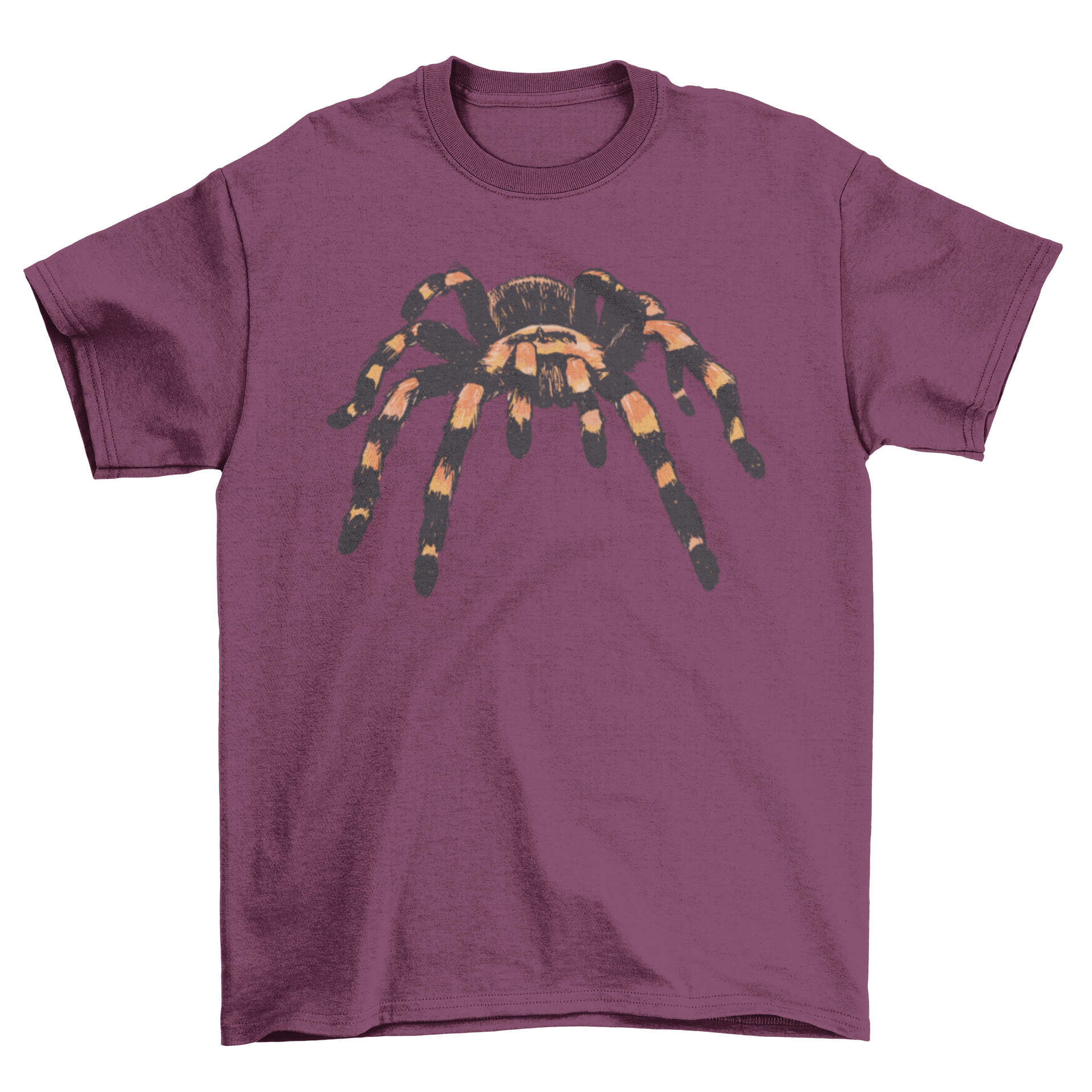 A realistic tarantula t-shirt featuring a detailed tarantula design on a comfortable fabric.