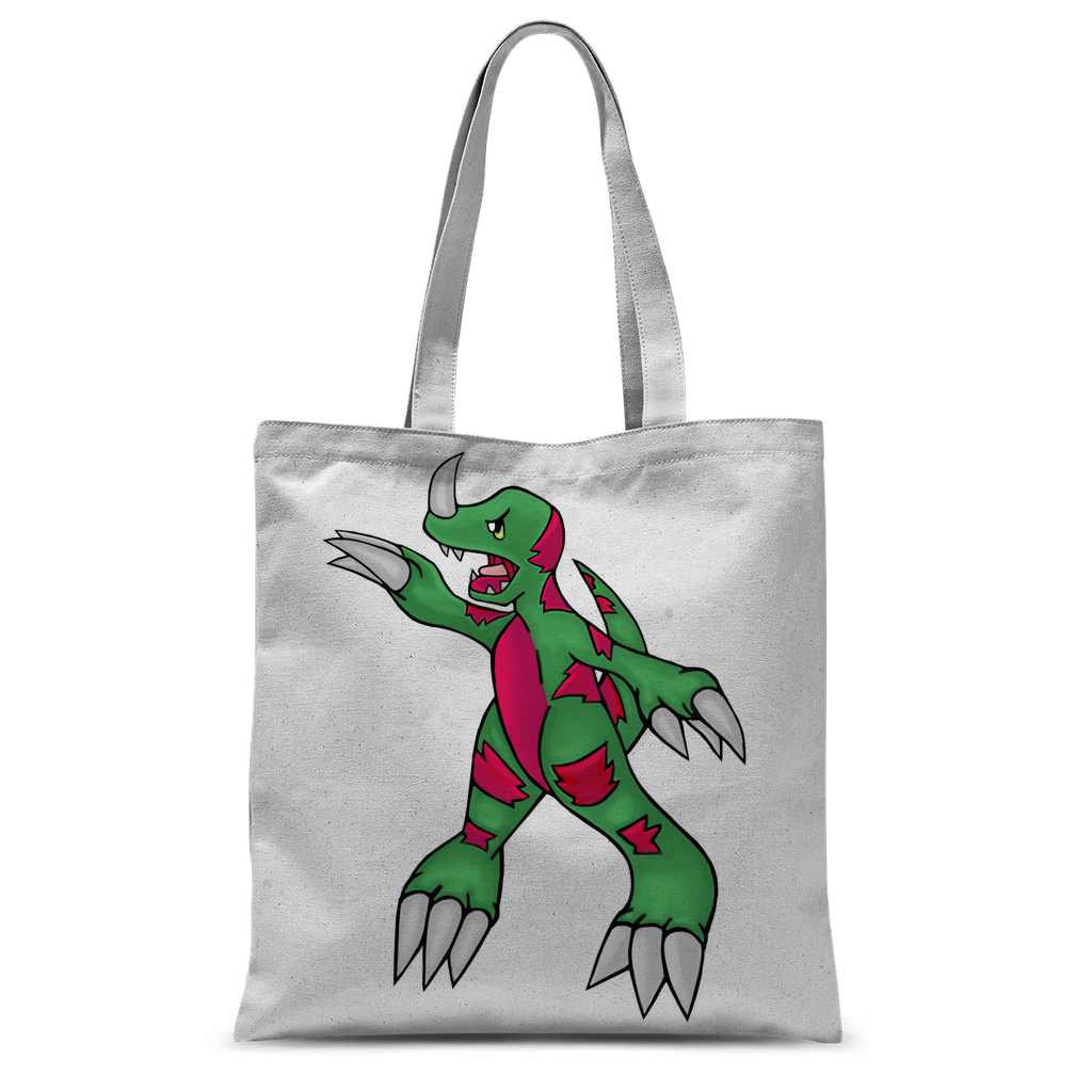 Recgor Classic Sublimation Tote Bag in 300D polyester, featuring customizable front and rear design, spacious dimensions, and comfortable handles.