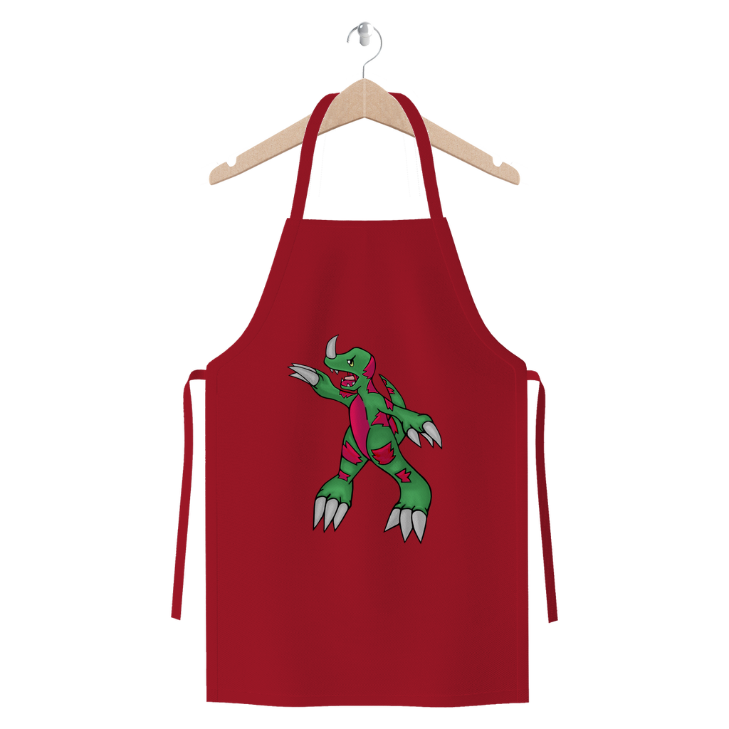 Recgor Premium Jersey Apron made from heavyweight cotton twill, featuring self-fabric ties and available in various colors.